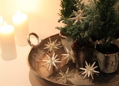 Julepynt - Spike - hvid glimmer